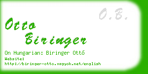 otto biringer business card